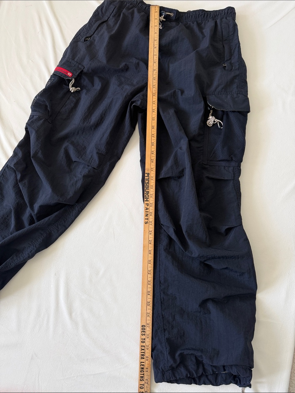Abercrombie & Fitch Vintage A92 Nylon Cargo Pants Mesh Y2K Parachute 90s - Picture 7 of 13